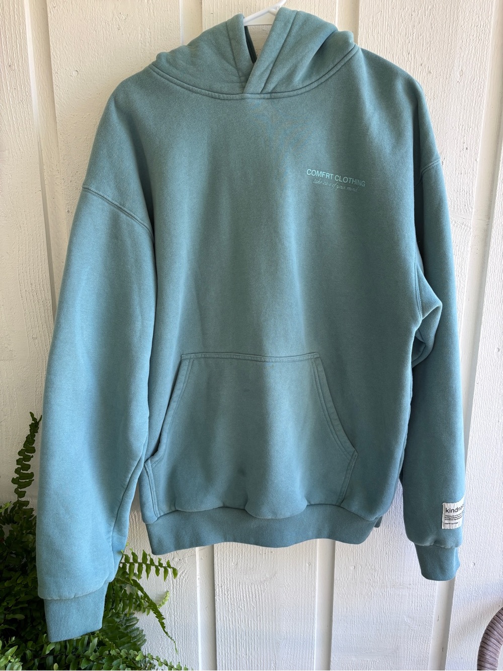 Comfort Clothing Unisex Teal Hooded Pullover